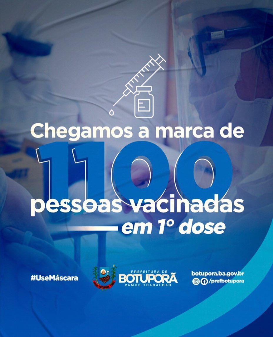 1100 Botuporãenses vacinados