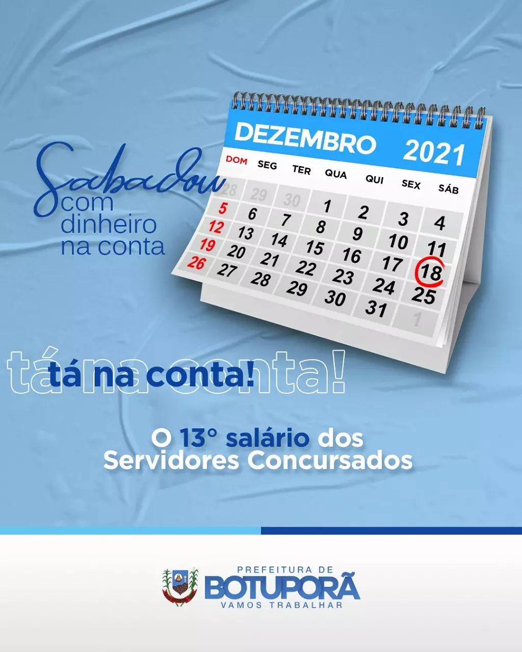 13° DO SERVIDOR CONCURSADO