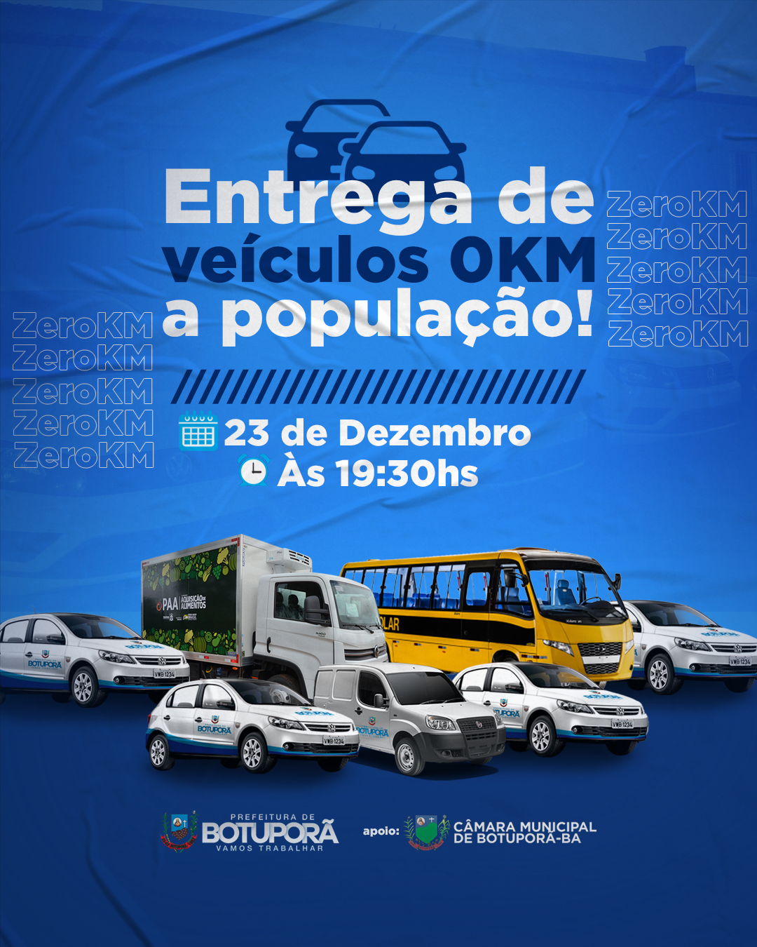 Entrega de Veiculos 0km à população