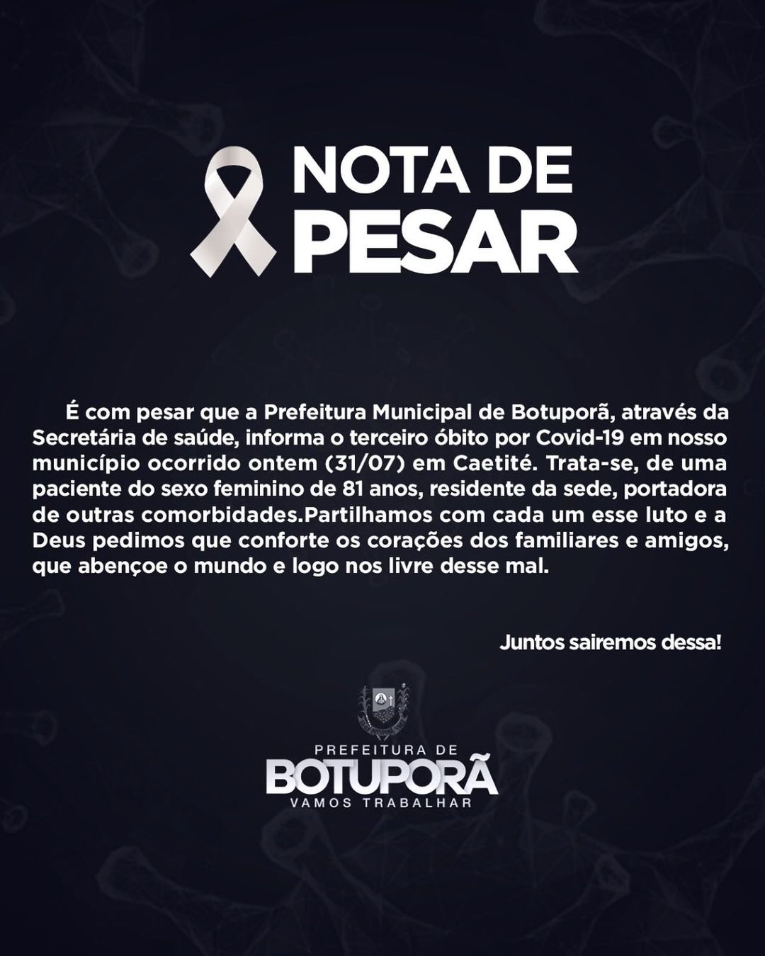 Nota de pesar ( Covid)