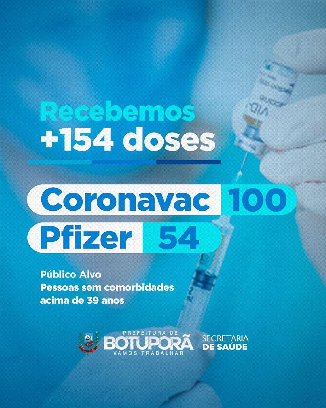 Recebemos + 154 doses