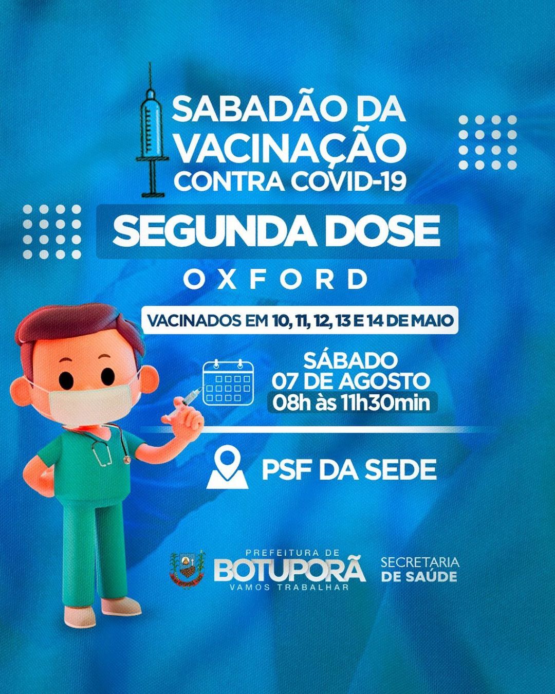 Sabadão da Vacinação contra COVID-19. 🗓