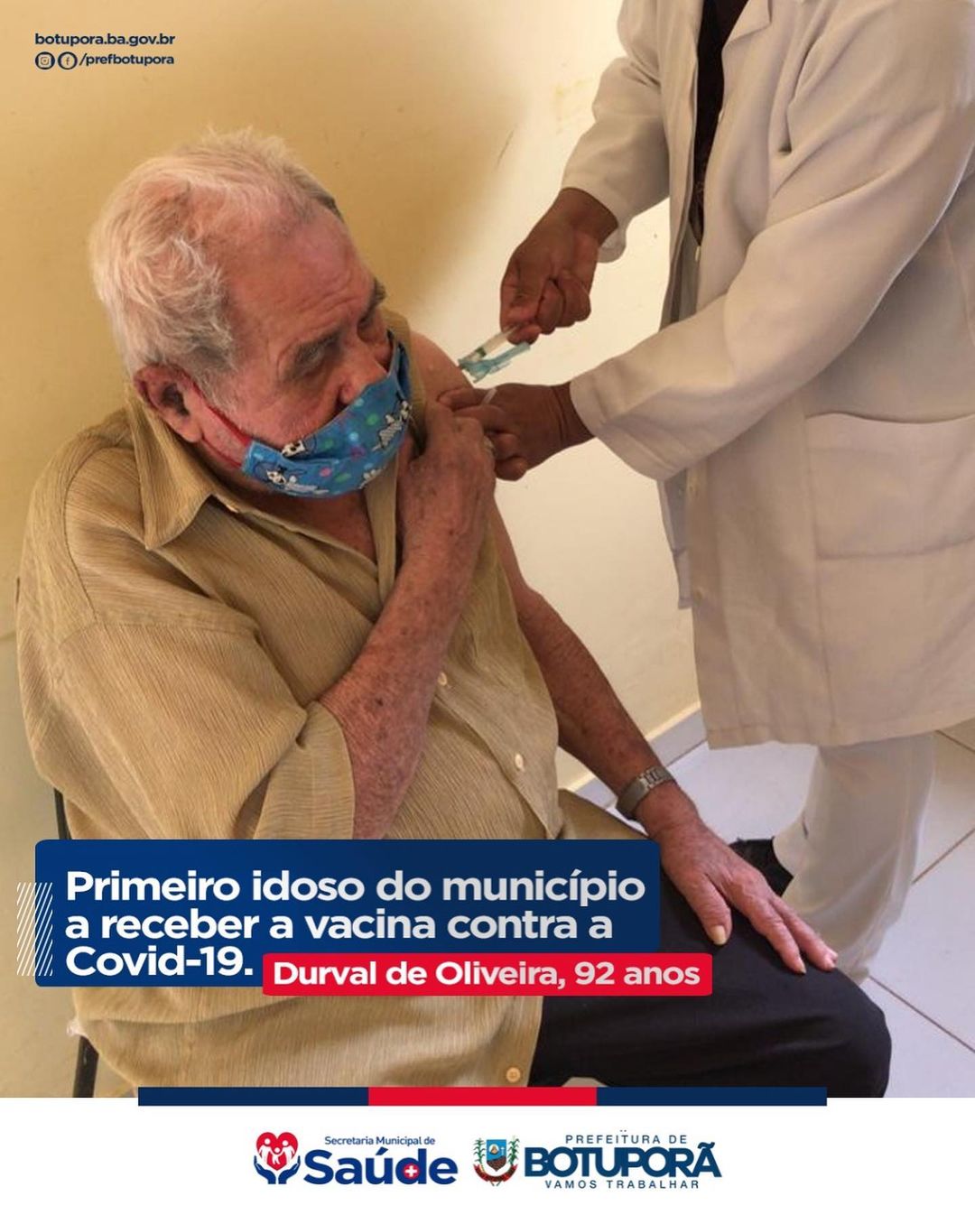 PRIMEIROS VACINADOS DO MUNICÍPIO