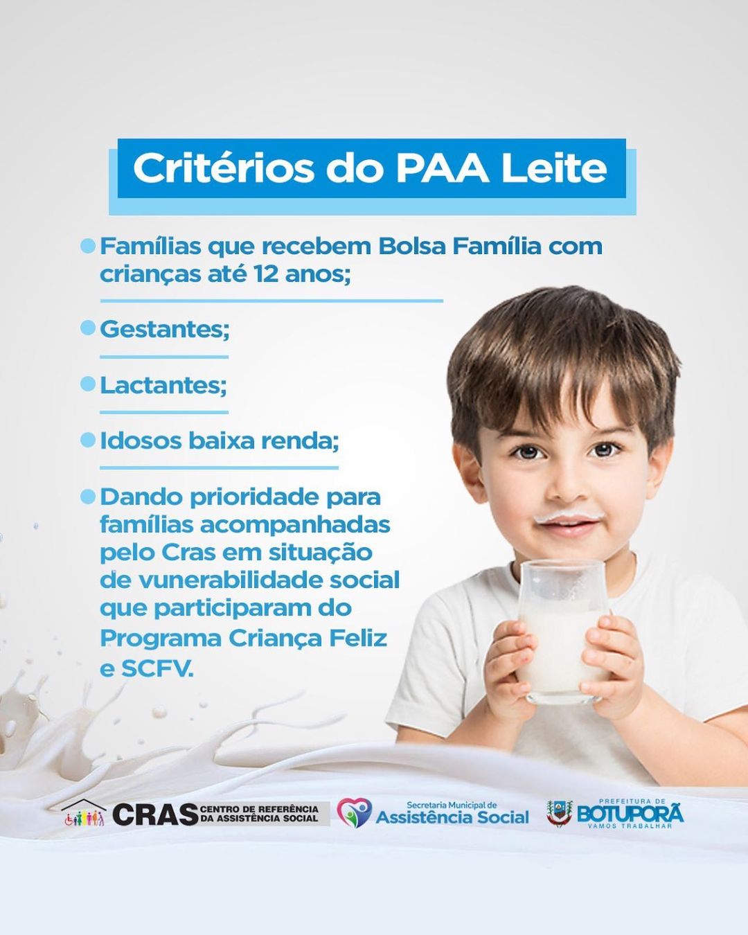 CRITÉRIOS DO PAA LEITE