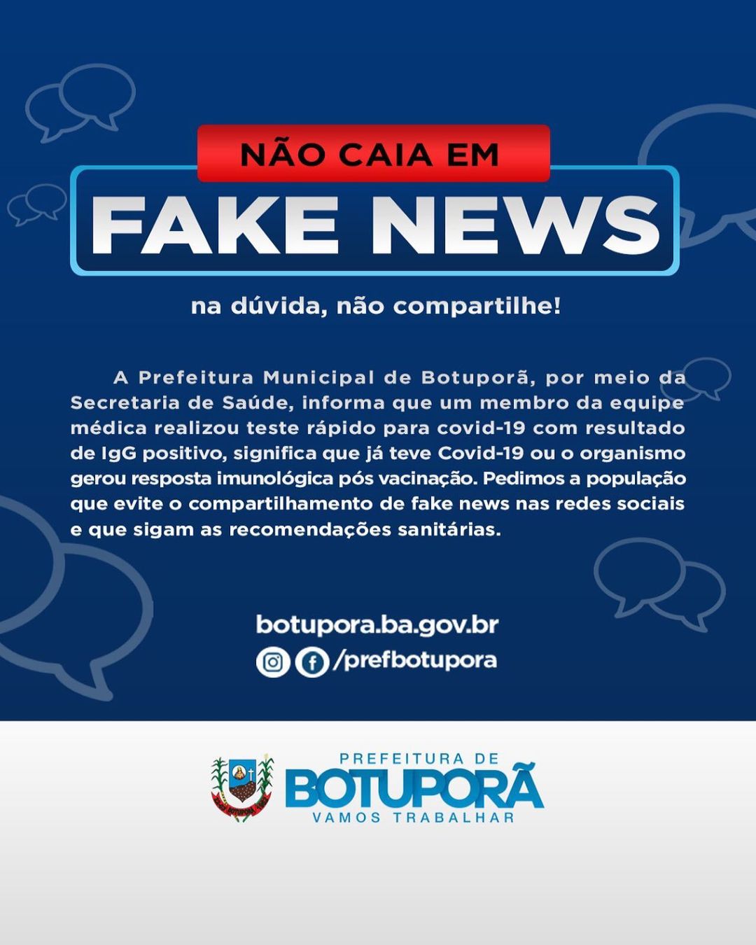 NÃO CAIA EM FAKE NEWS