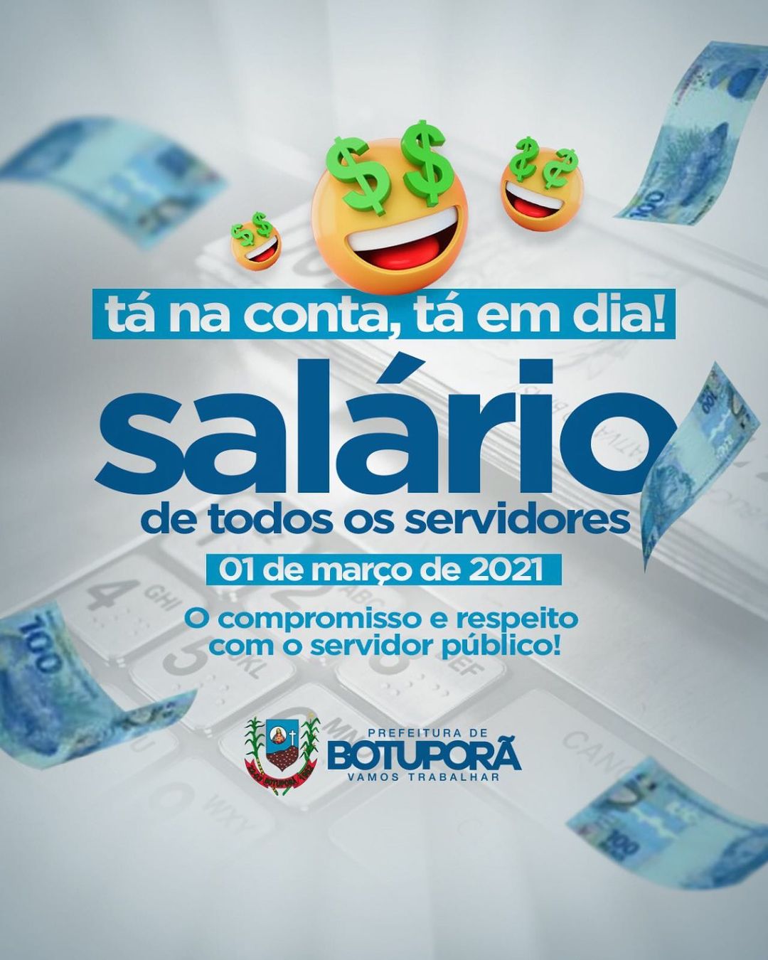 SALÁRIO DE TODOS OS SERVIDORES EM DIAS